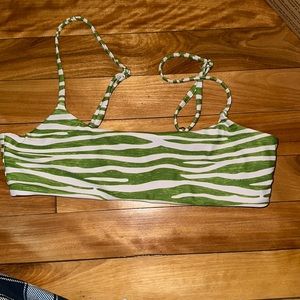 White and green bikini top